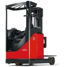 een van onze Linde
      reachtrucks